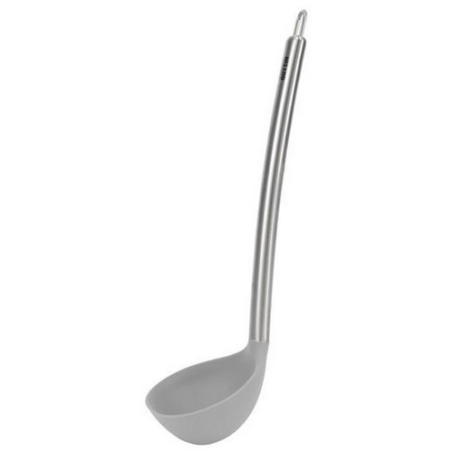 CUCHARON QUTTIN INOX/SILICONA GRIS 32CMS